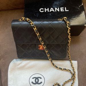 Chanel Vintage Mini Square Lambskin leather